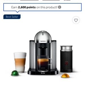 Nespresso® by Breville Vertuo Coffee and Espresso Machine with Aeroccino